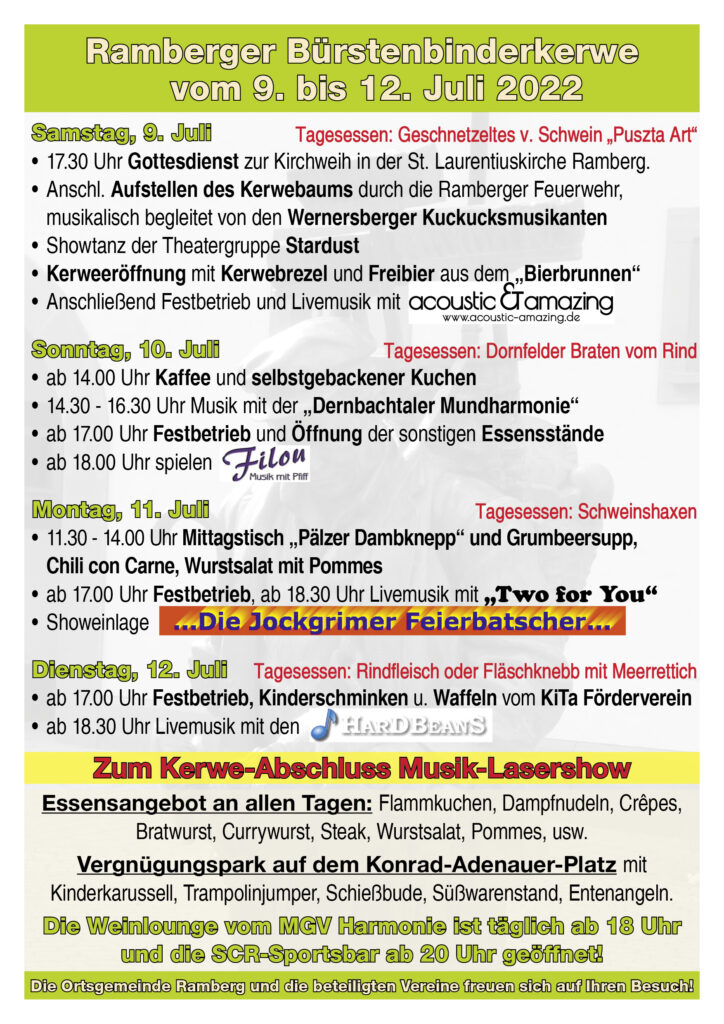 Ramberger Bürstenbinderkerwe vom 9. – 12.7.2022